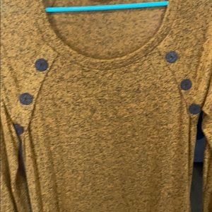 Mustard tunic/dress with decorative buttons